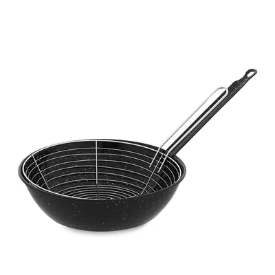 H&H Sartén freidora Vaello con cestillo 28 cm
