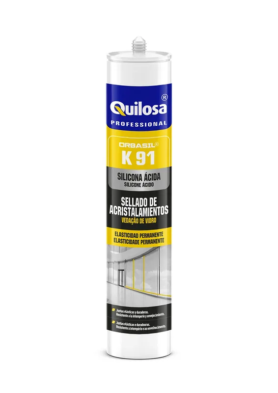 quilosa T059014 Cartucho Sililicona Orbasil K-91 Transparente - pack de 3 unidades