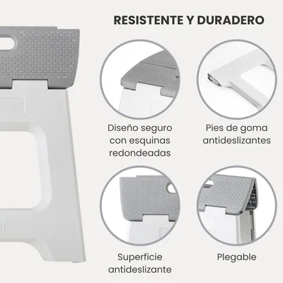 Vigar Taburete Plegable Portatil Compacto para Adultos 32 cm - 1 unidad – foto 7