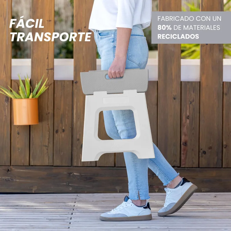 Vigar Taburete Plegable Portatil Compacto para Adultos 32 cm - 1 unidad