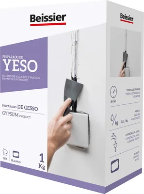 Beissier M28044 Yeso fino preparado rellenos 1 kg (pack de 5)