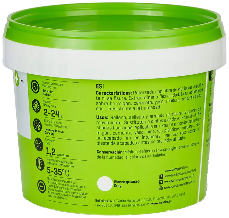 Beissier M105481 Aguaplast fibra tarro 750 ml - 1 unidad