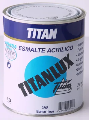 Industrias Titan S.L 4356334 Esmalte acril bri. 750 ml berme. int/ext s/olor