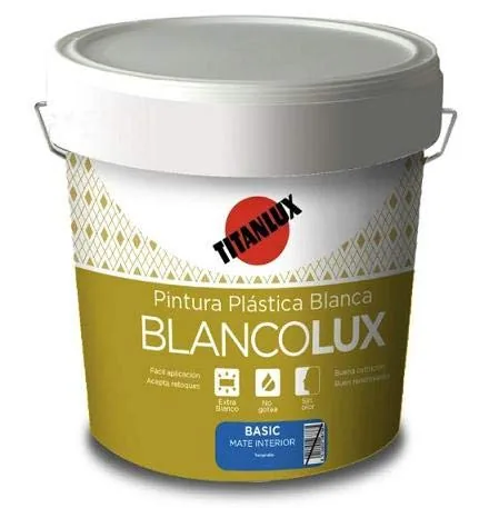 Industrias Titan Pintura plástica Blancolux interior mate 20kg