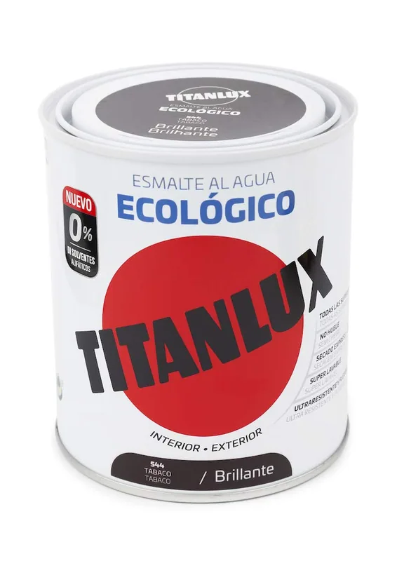 Titanlux 00T054434 esmalte agua ecológico brillante tabaco 750 ml