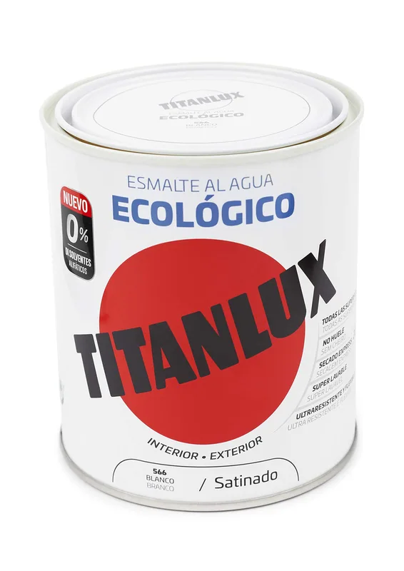 Titanlux 01T056634 esmalte agua ecológico satinado blanco 750 ml