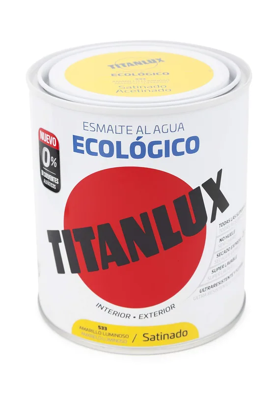 Titanlux Ecológico esmalte multisuperficie satinado amarillo luminoso 750 ml