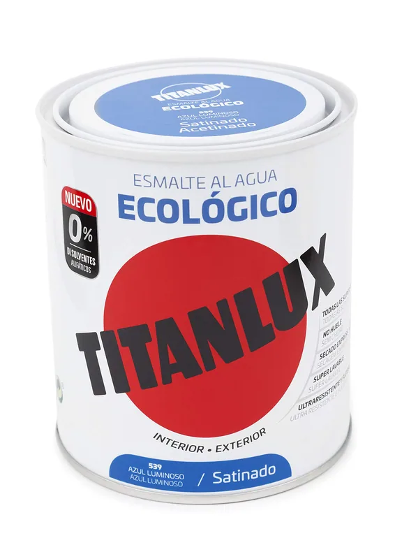 Titanlux 531 esmalte agua ecológico satinado azul océano 750 ml