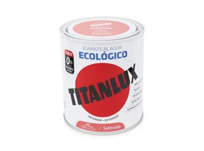 Titanlux Ecológico esmalte agua multisuperficie satinado rojo coral 750 ml – foto 1