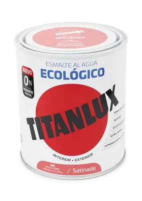 Titanlux Ecológico esmalte agua multisuperficie satinado rojo coral 750 ml – foto 3