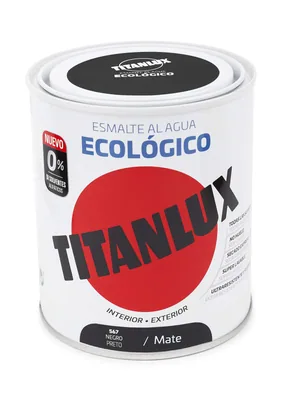 Titanlux 02T056734 esmalte eco mate negro 750 ml