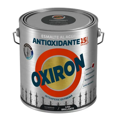 Oxiron esmalte antioxidante al agua liso brillante tabaco, 2,5 l