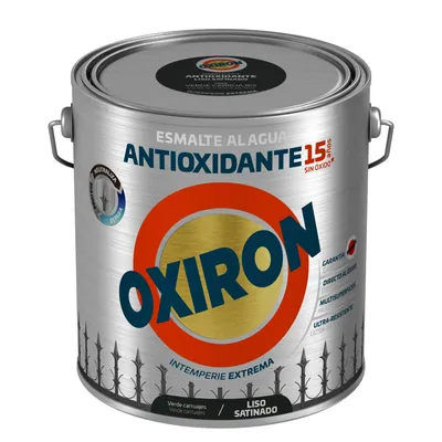 Oxiron esmalte antioxidante al agua liso satinado verde carruajes, 2,5 l