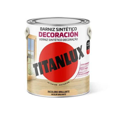 Titanlux barniz mobiliario madera interior-exterior brillante incoloro 4 l