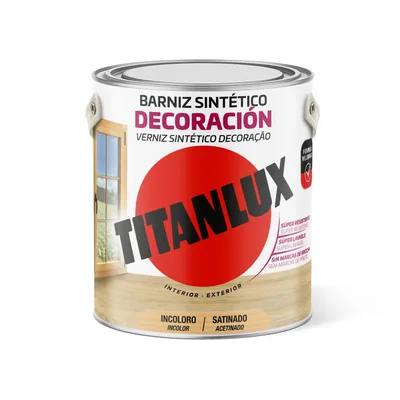 Titanlux barniz mobiliario madera interior-exterior satinado incoloro 4 l