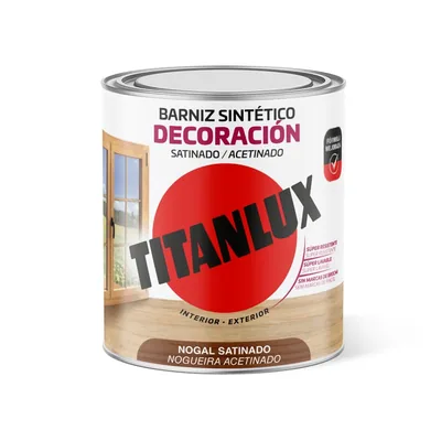 Titanlux barniz mobiliario madera interior-exterior satinado nogal 0,750 l