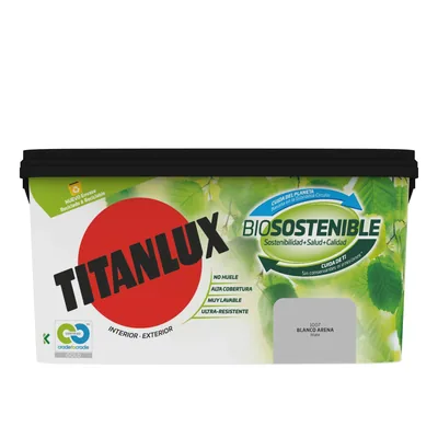 Titanlux Biosostenible pintura paredes blanco arena 4 l – foto 2