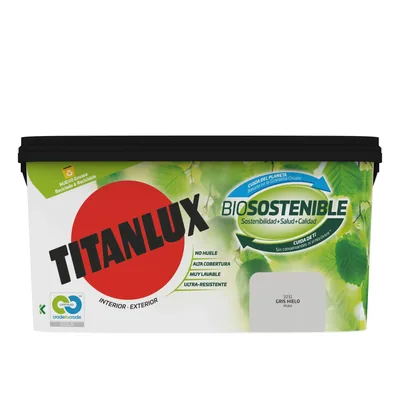 Titanlux Biosostenible pintura paredes gris hielo 4 l