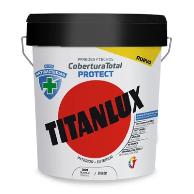 Titanlux Cobertura Total Protect pintura paredes antibacterias blanco 4 l