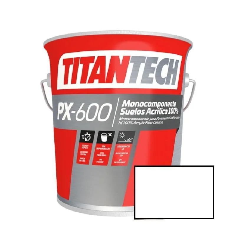 Titan Pintura señalización vial blanca PX-600 acrílica 100% 4 l