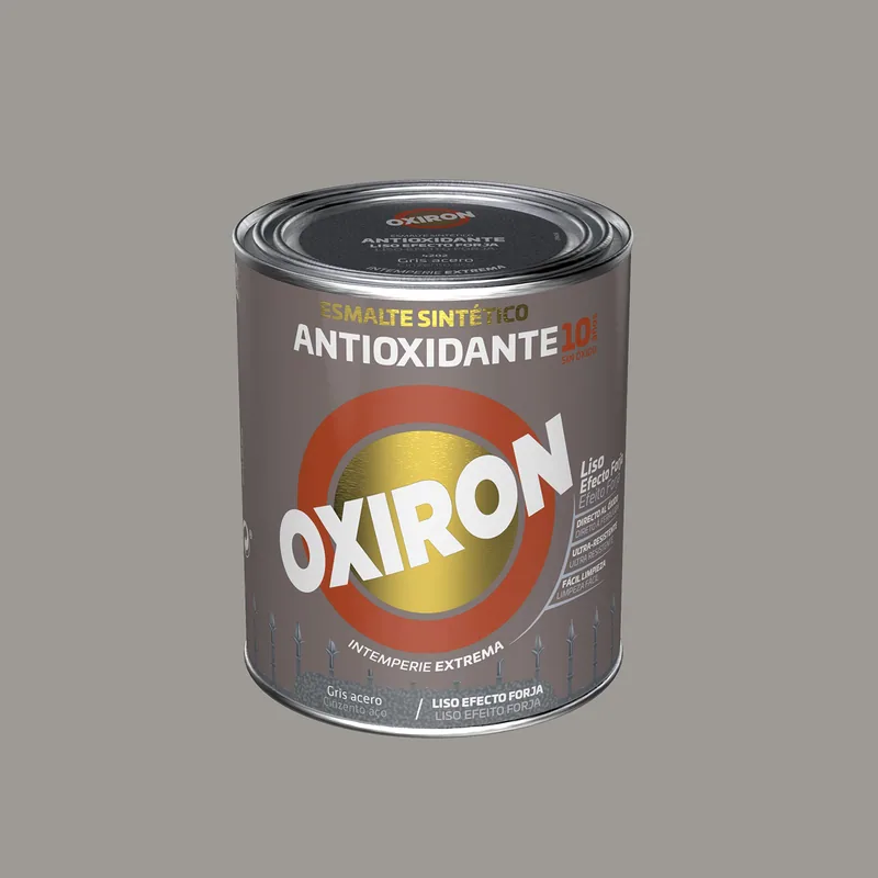Oxiron Esmalte antioxidante liso efecto forja gris acero, 750 ml