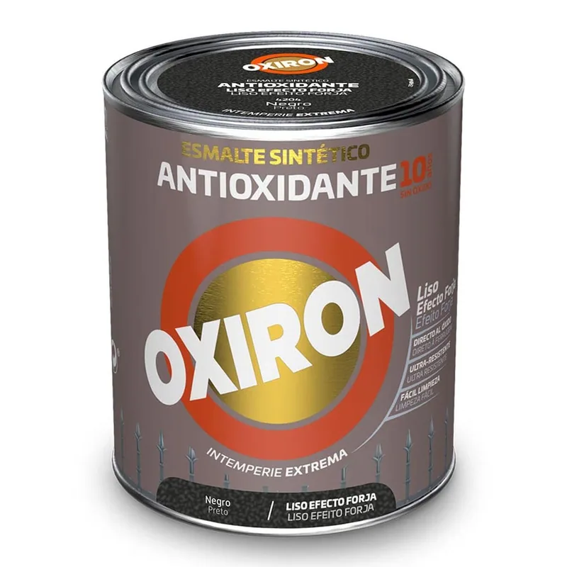 Oxiron Esmalte antioxidante liso efecto forja negro, 750 ml