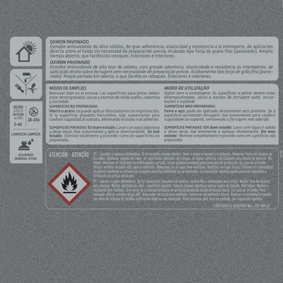 Oxiron Esmalte antioxidante pavonado gris acero, 750 ml – foto 3