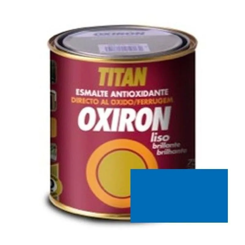 Titan Esmalte Oxiron liso azul luminoso 750ml