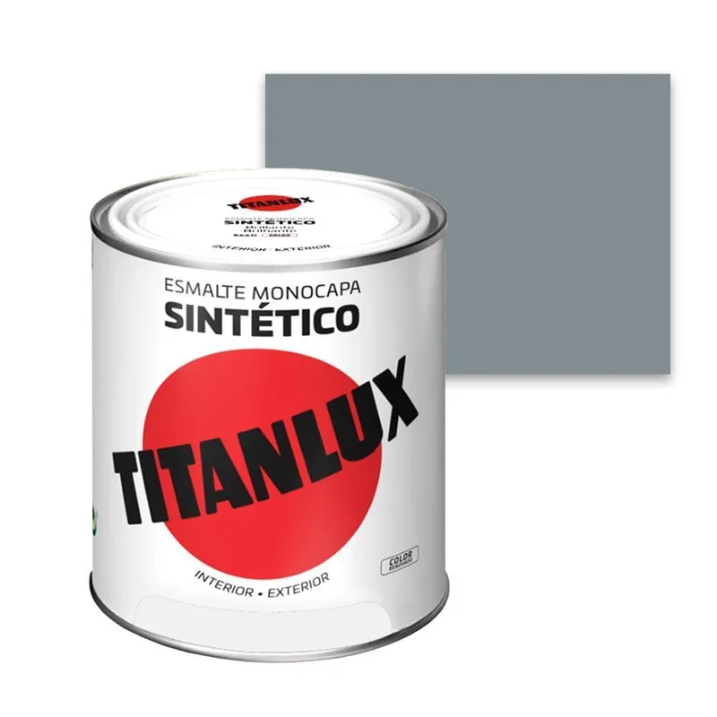 Titanlux Esmalte sintético brillante gris acero 750 ml