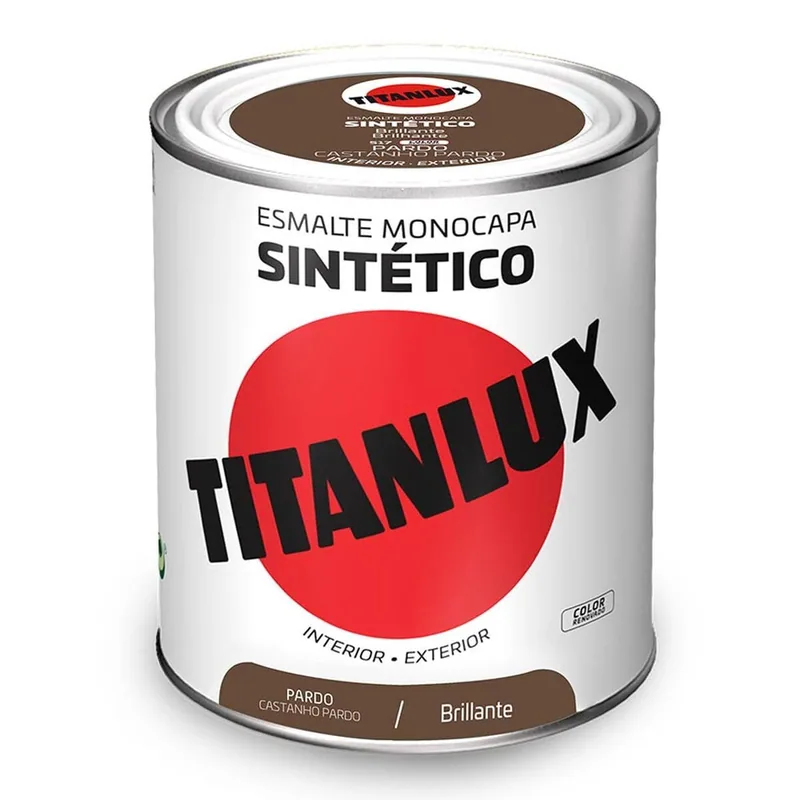 Titanlux Esmalte sintético brillante pardo 750 ml