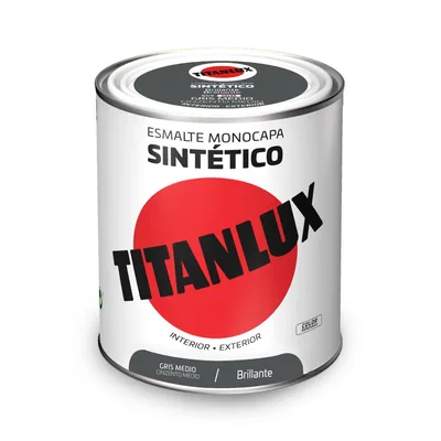 Titanlux esmalte sintético brillante gris medio 750 ml