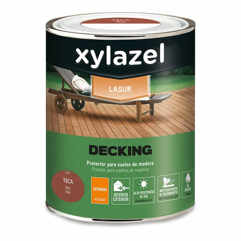 Xylazel Lasur Decking para suelo teca 750 ml