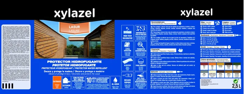 Xylazel 2163104 lasur protector hidrofugante satinado pino 2,5 L