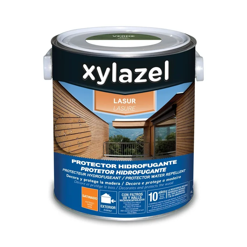 Xylazel 2163404 lasur protector hidrofugante satinado verde 2,5 L