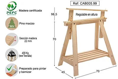 Astigarraga Caballete Archi Tec blanco regulable e inclinable – foto 6