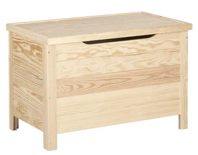 Astigarraga baúl de madera maciza de pino patas cuadradas 48x70x40 cm