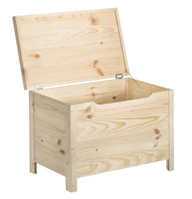 Astigarraga Baúl de madera maciza de pino patas cuadradas 48x70x40 cm – foto 5