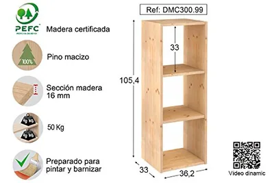 Astigarraga Kit Line estantería modular 3 cubos Dinamic 105,4x36,2 cm – foto 6