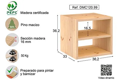 Astigarraga Kit Line estantería Dinamic 1 cubo con balda 36,2x36,2 cm – foto 6