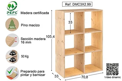 Astigarraga Kit Line estantería modular 3x2 cubos Dinamic – foto 6