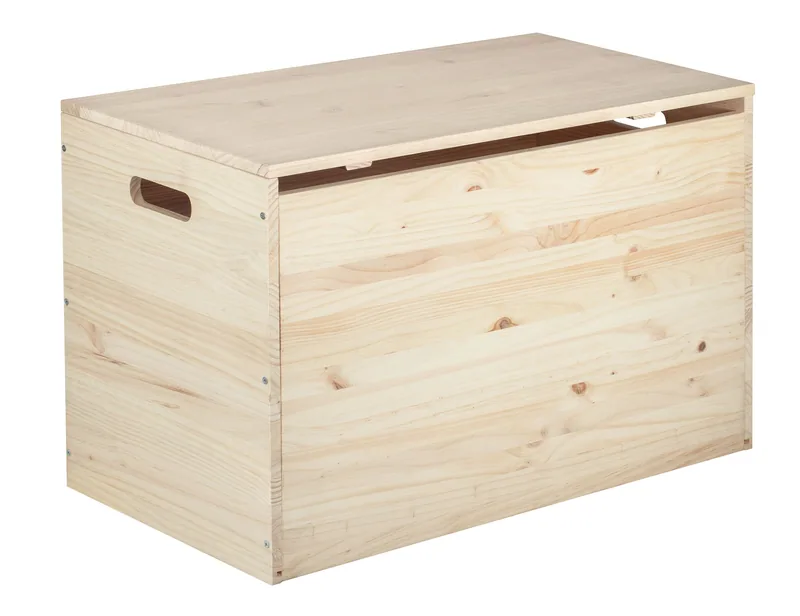 Astigarraga Arcón baúl de madera maciza de pino 50x80x40 cm