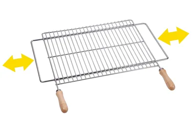Sauvic Papillon 8160400 parrilla barbacoa zincada extensible 600x400 mm