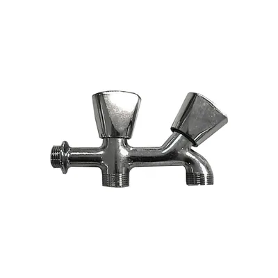 EDM grifo para lavadora doble rosca de metal cromado 1/2