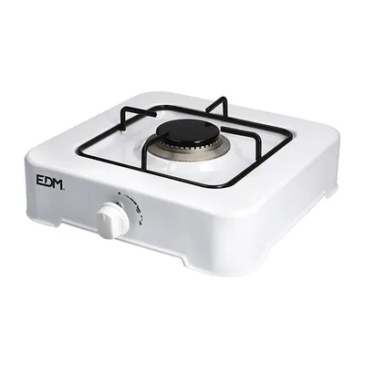 EDM 07419 cocina de gas esmaltada 1 fuego blanca