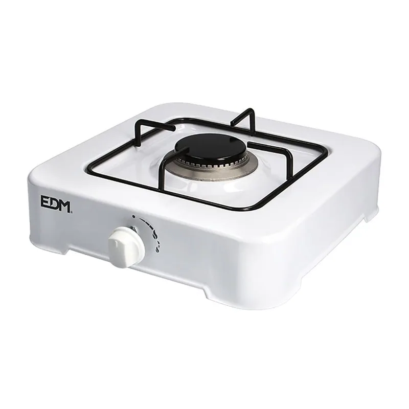 EDM 07419 cocina de gas esmaltada 1 fuego blanca