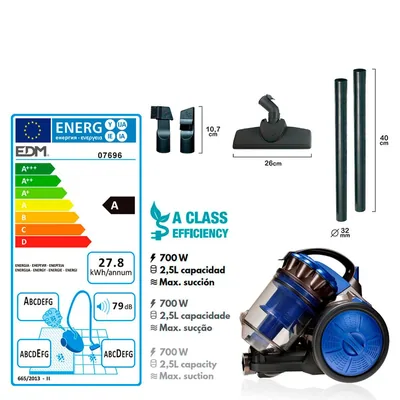 EDM 07696 aspiradora multiciclónica clase A 700W – foto 6