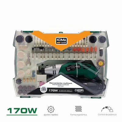 Koma Tools 08709 Mini herramienta rotativa multiusos con accesorios 170 W – foto 8