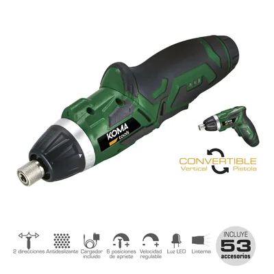 Koma Tools Atornillador a batería Koma Tools 3,6V litio 1300mA, 53 accesorios – foto 3
