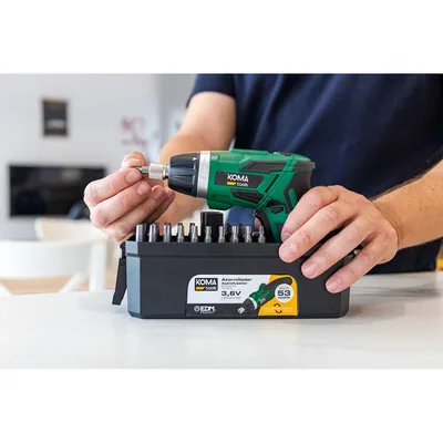 Koma Tools Atornillador a batería Koma Tools 3,6V litio 1300mA, 53 accesorios – foto 6
