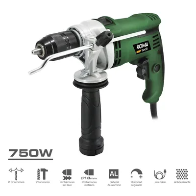 EDM Taladro percutor 750W 12x31,5x22 cm Koma Tools – foto 4